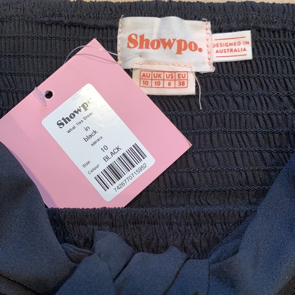 NWT- Black Mini Dress.  Size 6 - Picture 5 of 6